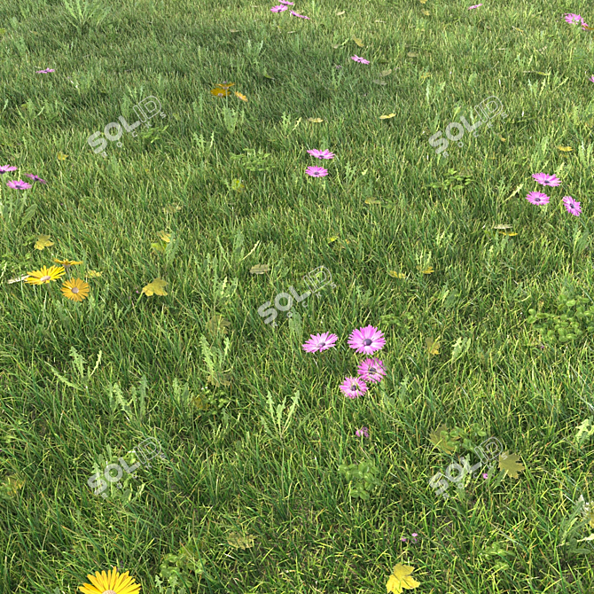 Realistic Grass Landscaping Model 3D model image 1