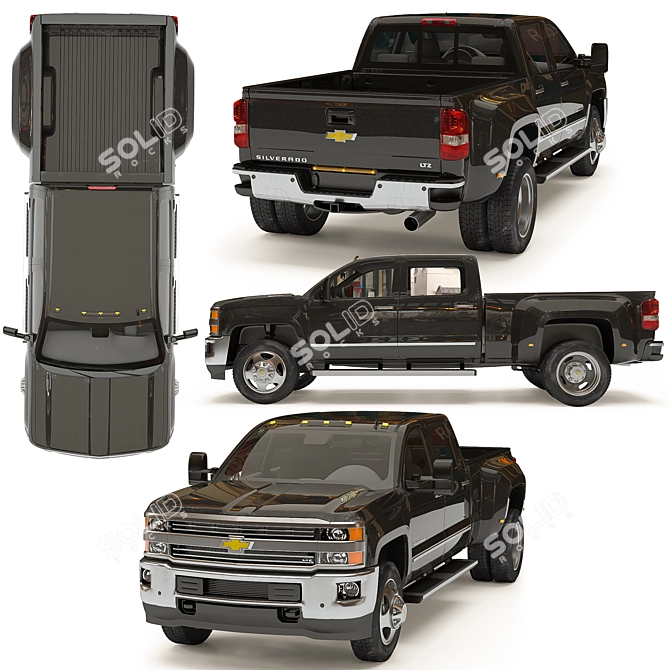 Rugged Chevy Silverado Pickup 3D model image 2