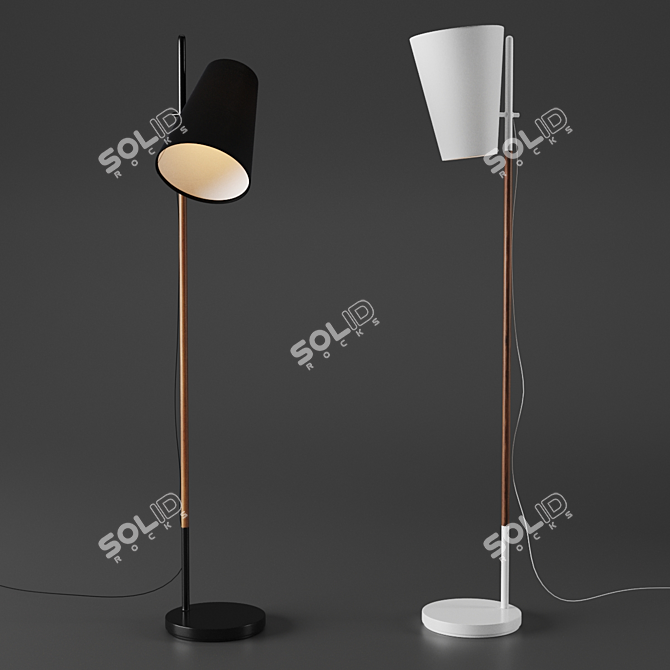Sleek Hideout Floor Lamp 3D model image 1