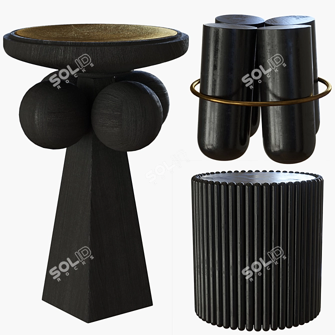  Modern Table Collection: Debrafolz, Rouse Home, Arno Declercq 3D model image 1