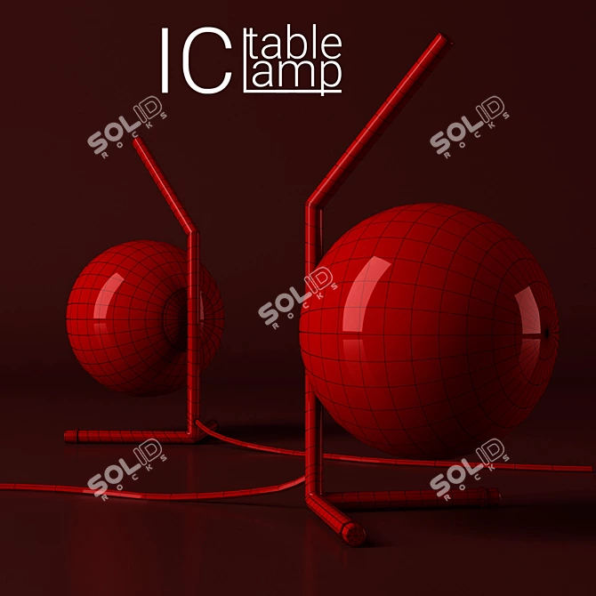 Modern Minimalist Table Lamp 3D model image 2