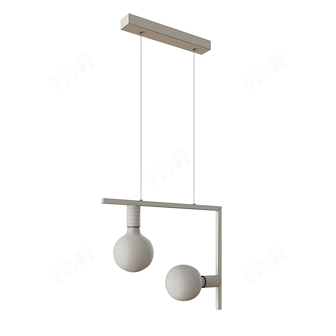Rossini Twin Chandelier: Elegant Illumination 3D model image 2