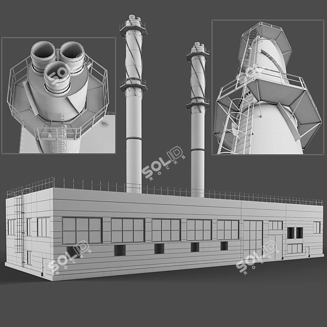 High-Efficiency Boiler Room  Complete Efficiency Solution 3D model image 3