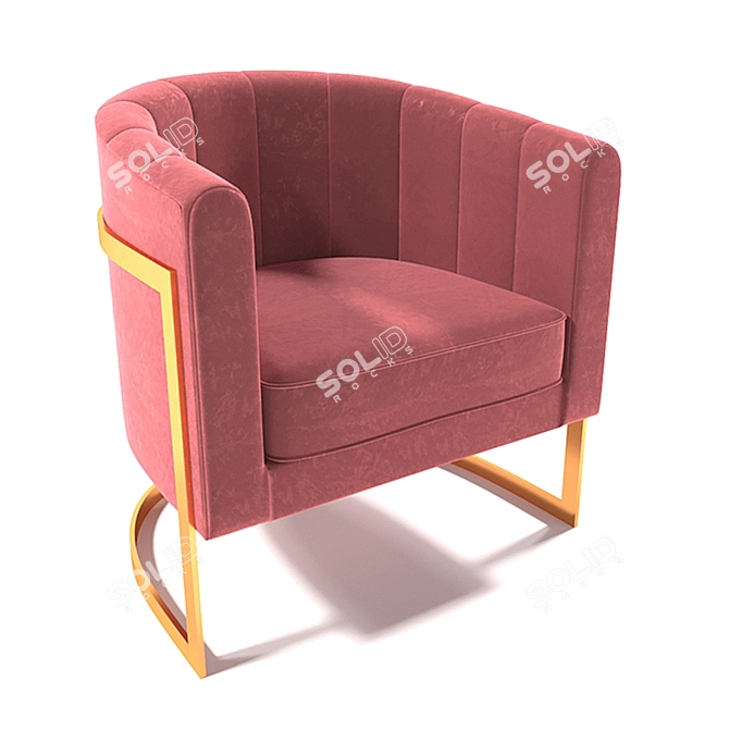 Cozy Burley Armchair - Timeless Comfort 3D model image 1