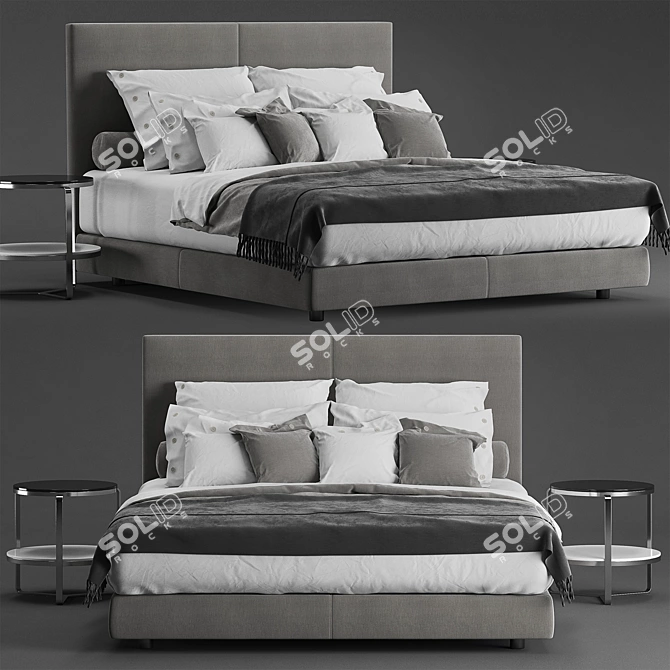 Elevate Your Sleep: Flexform Oltre Bed 3D model image 2