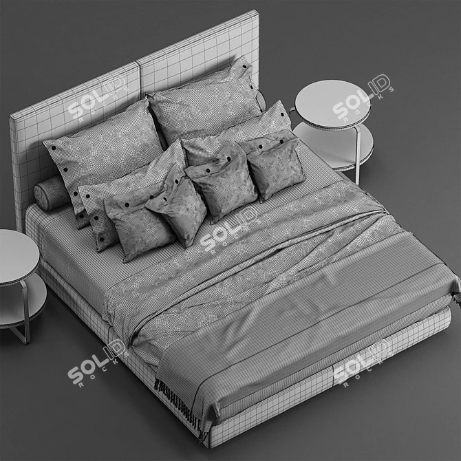 Elevate Your Sleep: Flexform Oltre Bed 3D model image 3