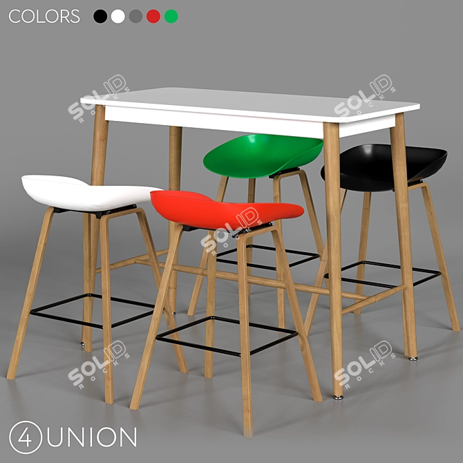 Stylish Bar Set BC-8319 3D model image 1