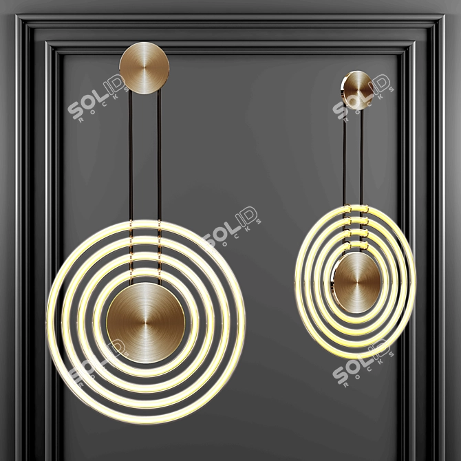 Elegant Wall Sconce 3D model image 1