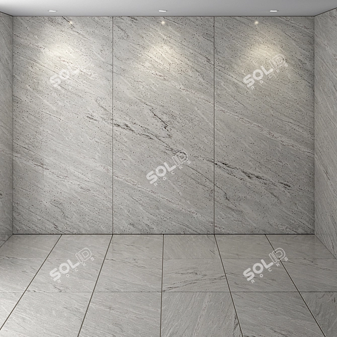 Elegant Marble Stone Coaster 3D model image 1