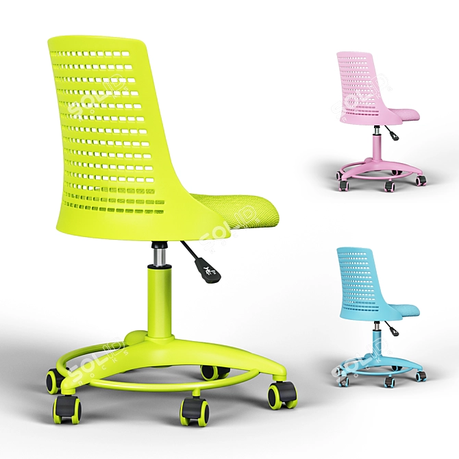 TechKiddy Mesh Computer Chair 3D model image 2