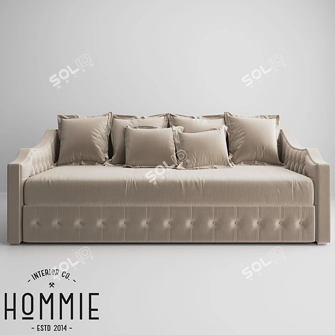 Aurora Sofa Bed: Versatile Comfort 3D model image 1