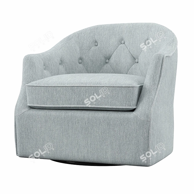 Elegant Cadmus Swivel Armchair 3D model image 1