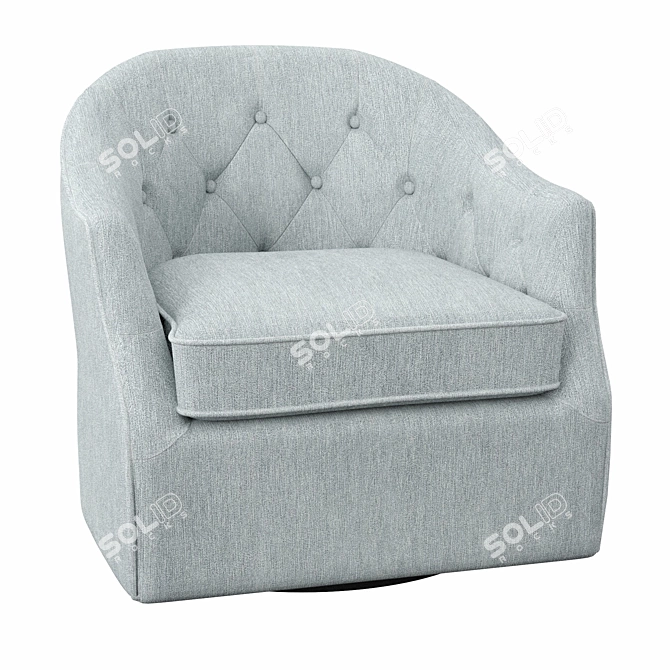 Elegant Cadmus Swivel Armchair 3D model image 2