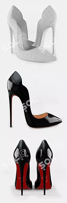 Louboutin Hot Chick Pumps: 4 Colors, High Detail 3D model image 3