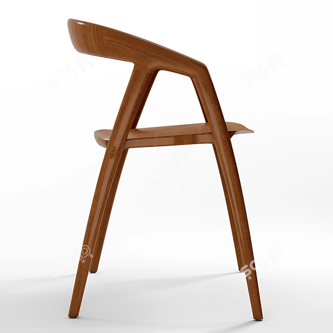 Sculptural Wooden Chair: DC09 3D model image 2