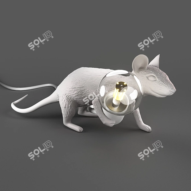 Seletti Mouse Lamp: Modern Resin Desk Light 3D model image 1
