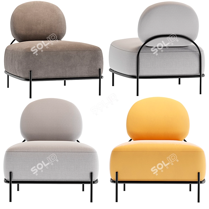 Modern Pawai Armchair: Stylish, Comfortable, and Versatile 3D model image 1