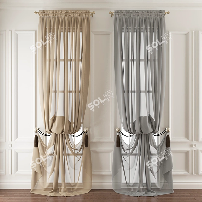 Modernizing Curtains with Curtain 518 3D model image 1