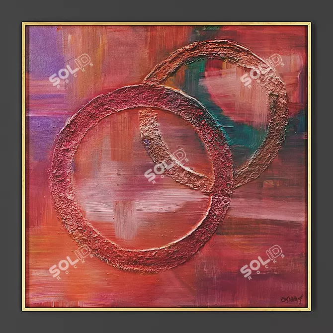 Geometric Abstract Picture Frame 3D model image 1