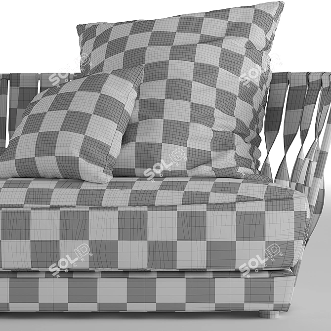 Contemporary Twist Sofa by Cantori 3D model image 3