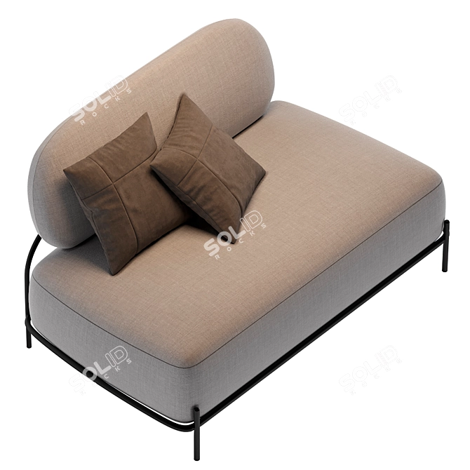 Pawai: Stylish and Compact Sofa 3D model image 1