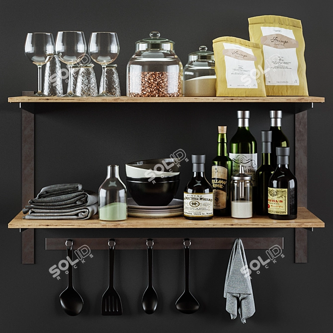 Elegant Kitchen Decor Set 3D model image 1