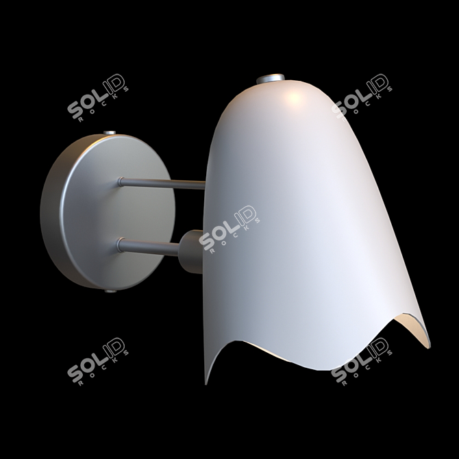 Freya Manon Modern Silver Wall Sconce 3D model image 1