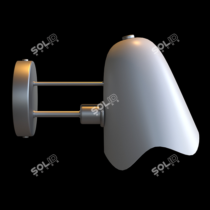 Freya Manon Modern Silver Wall Sconce 3D model image 2