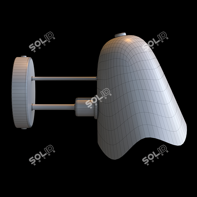 Freya Manon Modern Silver Wall Sconce 3D model image 3