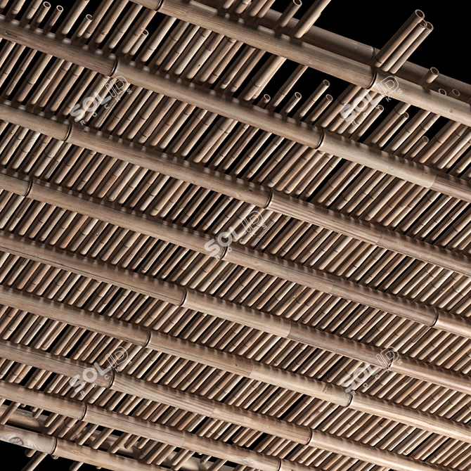 Sustainable Bamboo Ceiling Panels 3D model image 2