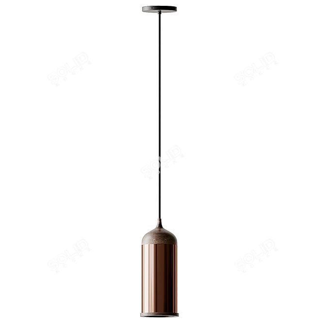 Elegant Copper Pendant Lamp 3D model image 5