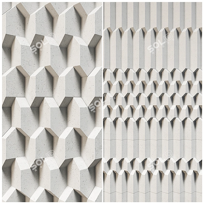 Giovanni Barbieri 3D Trifaces Panels 3D model image 1