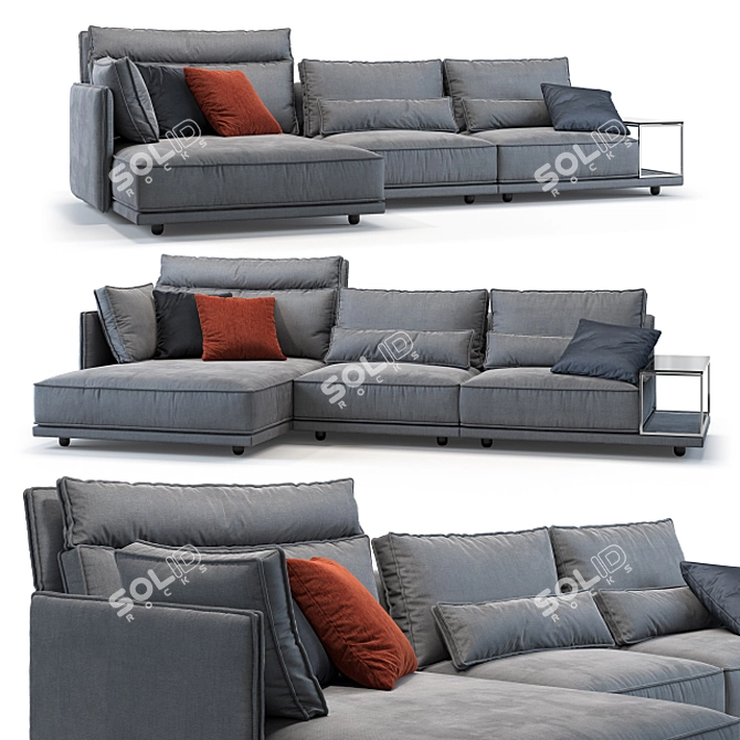 JAB Cube Lounge Sofa v2: Stylish & Comfortable 3D model image 1