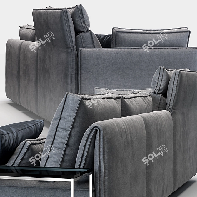 JAB Cube Lounge Sofa v2: Stylish & Comfortable 3D model image 2