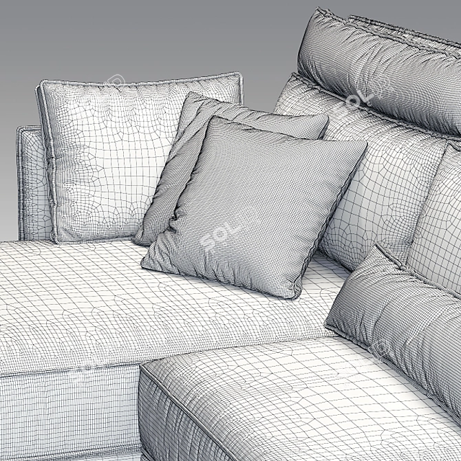 JAB Cube Lounge Sofa v2: Stylish & Comfortable 3D model image 3