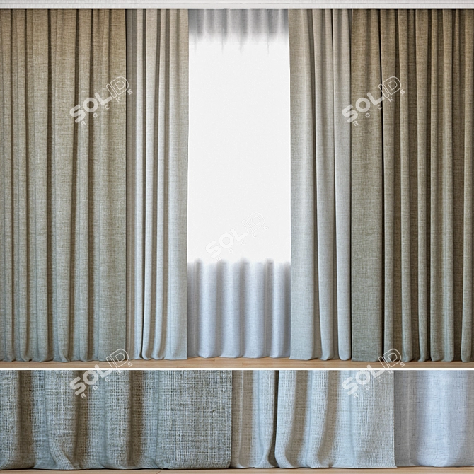 Sheer Elegance | Curtains & Tulle 3D model image 1