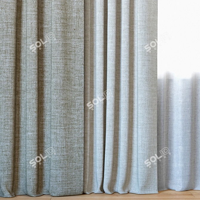 Sheer Elegance | Curtains & Tulle 3D model image 2