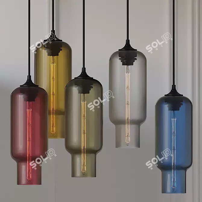 Elegant Pharos Pendant Lamps 3D model image 1