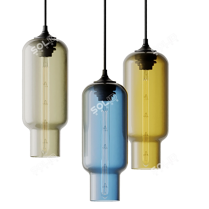 Elegant Pharos Pendant Lamps 3D model image 5