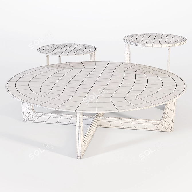 Poltrona Frau Ilary Coffee Tables 3D model image 3