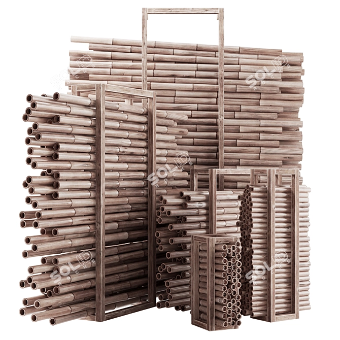 Bamboo Firewood: Eco-Friendly and High-Quality 3D model image 1