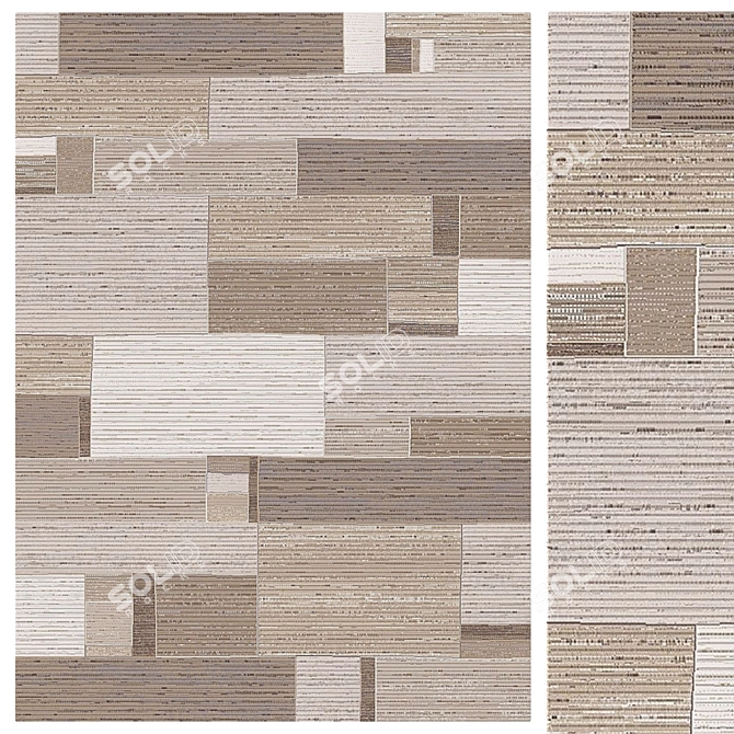 Kyris Blocks Contemporary Rug 3D model image 1