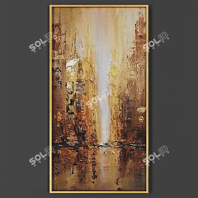 Elegant Framed Artwork 3D model image 1