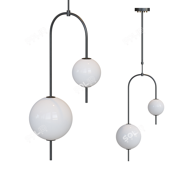 Modern Lampatron Tonder B: Stylish Ceiling Lamp 3D model image 1