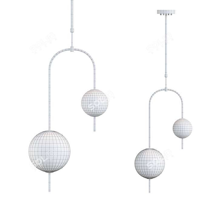 Modern Lampatron Tonder B: Stylish Ceiling Lamp 3D model image 3