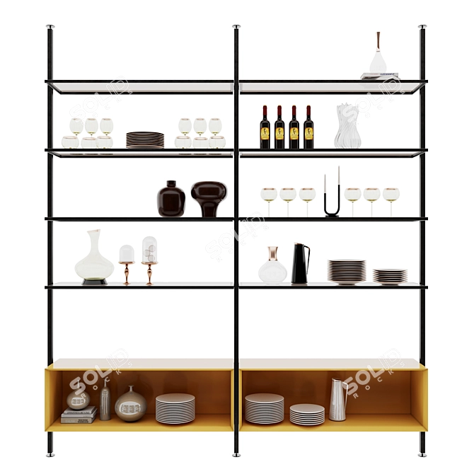 Versatile Shelving Unit: 3ds Max 2013, FBX, Textures, Corona Mat 3D model image 1