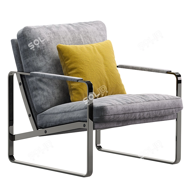 Fabricius Knoll Armchair: Sleek, Modern Design 3D model image 1