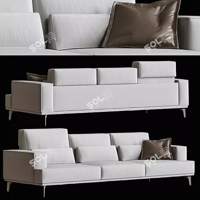Title: Maxdivani Groove Sofa 3D model image 1