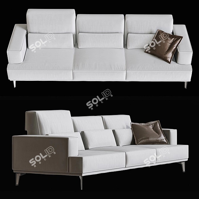 Title: Maxdivani Groove Sofa 3D model image 2