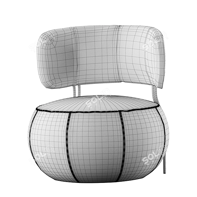 Modern Comfort: Baby Geo Armchair 3D model image 3